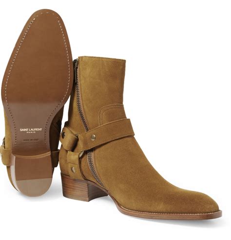 ysl brown boots|ysl boots with ysl heel.